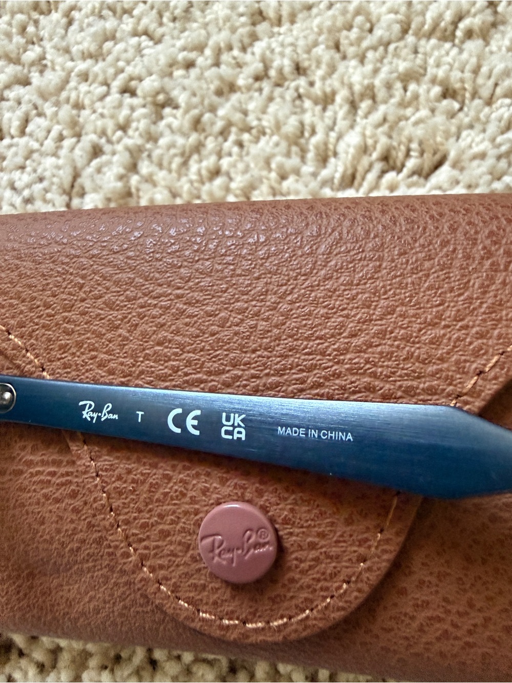 Ray-Ban Blue Clubmaster Sunglasses with Brown Case - Picture 5 of 7